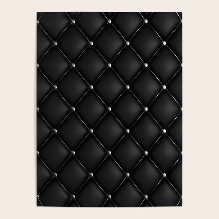 Black Quilted Leather Poster Gallery Image 4