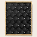 Black Quilted Leather Serving Tray Gallery Image 1