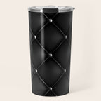 Black Quilted Leather Travel Mug Gallery Image 1
