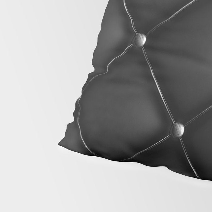Black Quilted Leather Pillow Sham Gallery Image 4