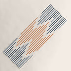 Geometric Arrow Lines 2 in Navy Blue Orange Yoga Mat Gallery Image 1