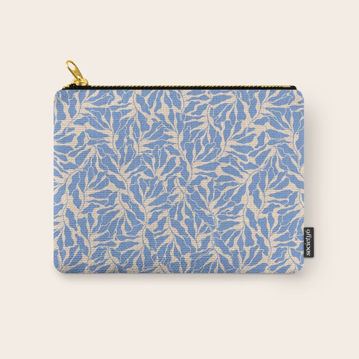 Blue Tropical Leaves Resort  Carry All Pouch Gallery Image 1