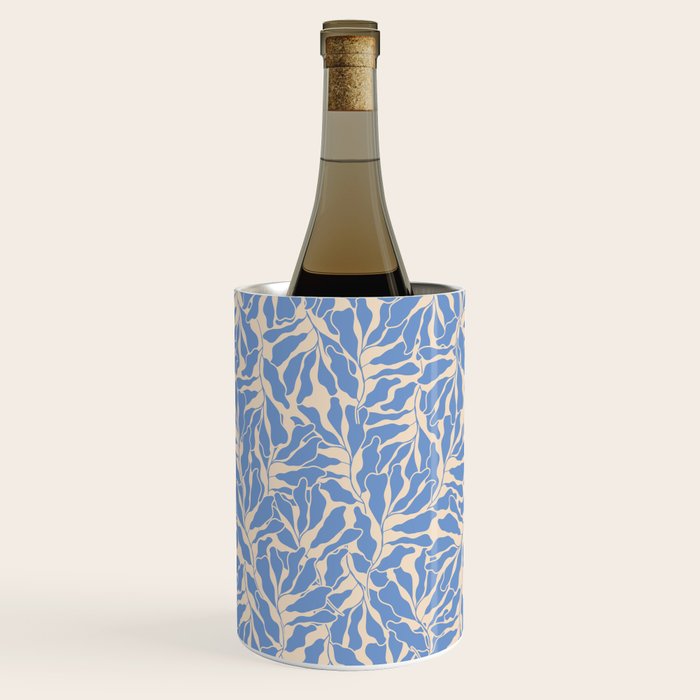 Blue Tropical Leaves Resort  Wine Chiller Gallery Image 1