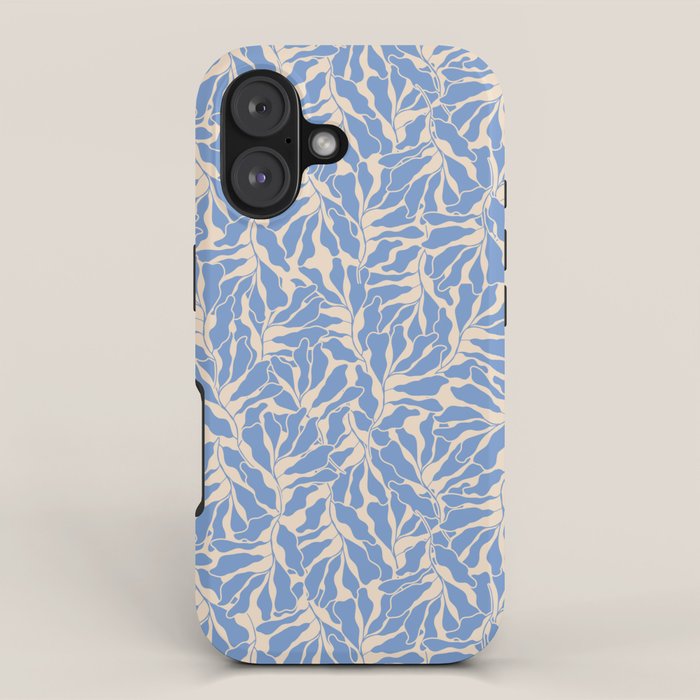 Blue Tropical Leaves Resort  iPhone Case Gallery Image 1