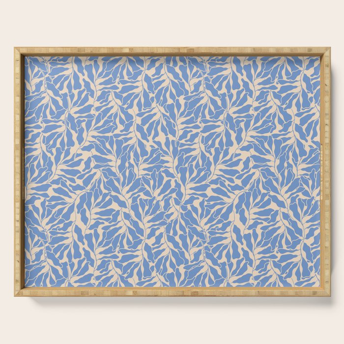 Blue Tropical Leaves Resort  Serving Tray Gallery Image 1