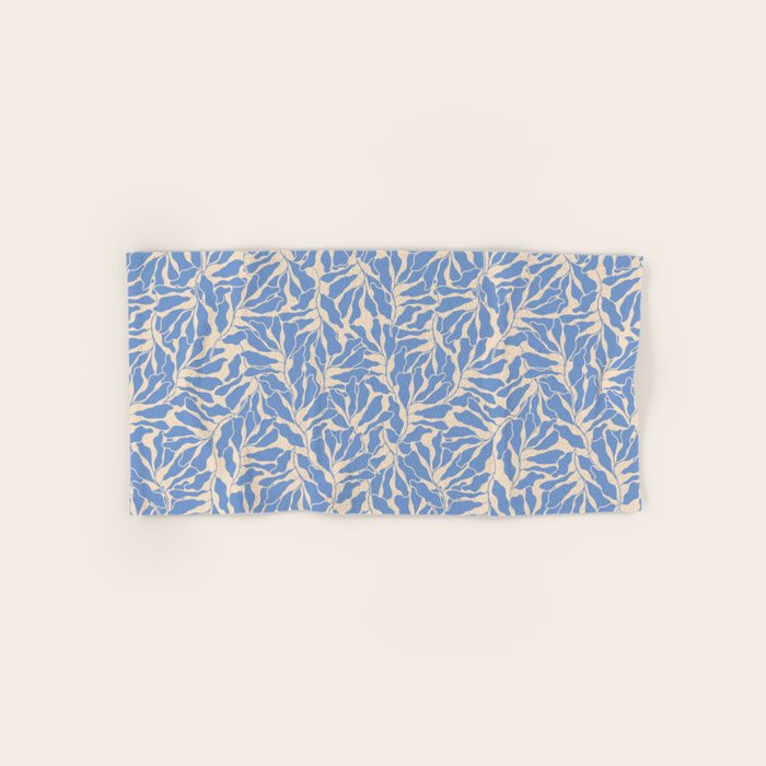 Blue Tropical Leaves Resort  Bath Towel Gallery Image 1