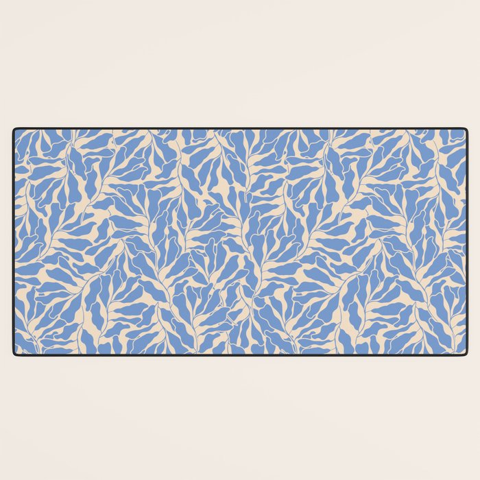 Blue Tropical Leaves Resort  Desk Mat Gallery Image 3