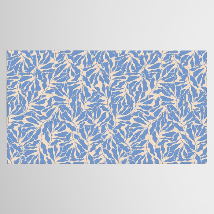 Blue Tropical Leaves Resort  Tablecloth Gallery Image 2