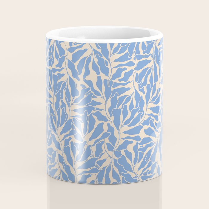 Blue Tropical Leaves Resort  Coffee Mug Gallery Image 4