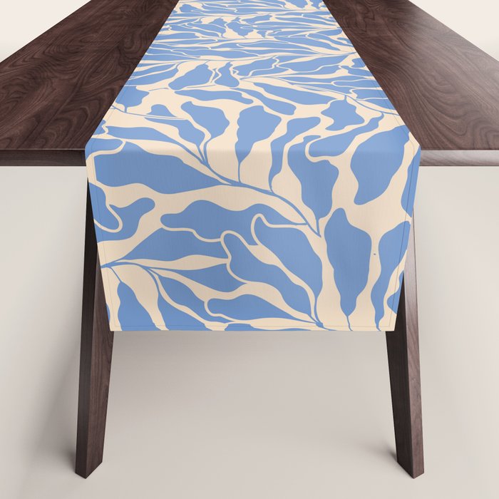 Blue Tropical Leaves Resort  Table Runner Gallery Image 1