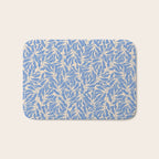 Blue Tropical Leaves Resort  Bath Mat Gallery Image 1