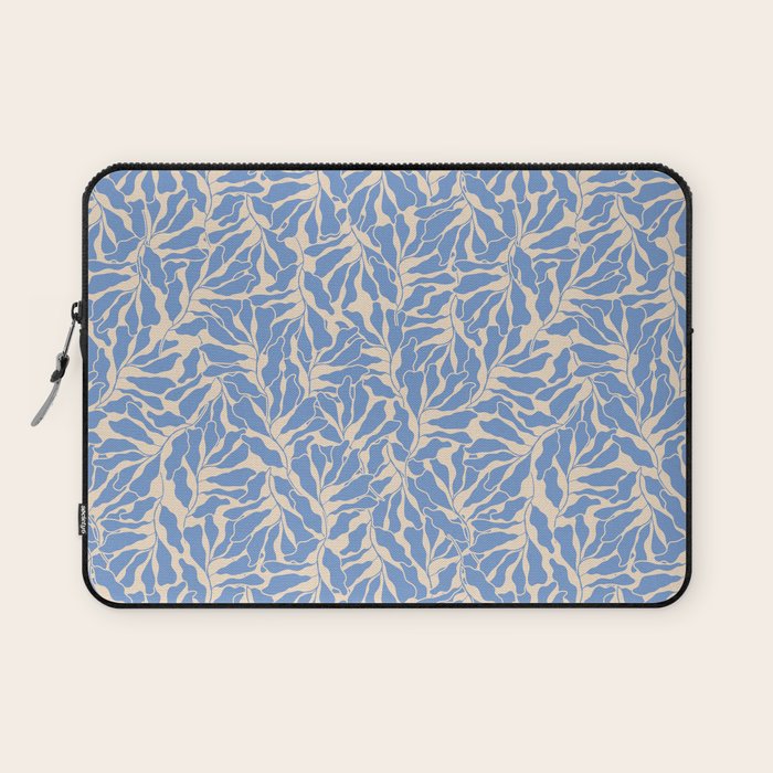 Blue Tropical Leaves Resort  Laptop Sleeve Gallery Image 1