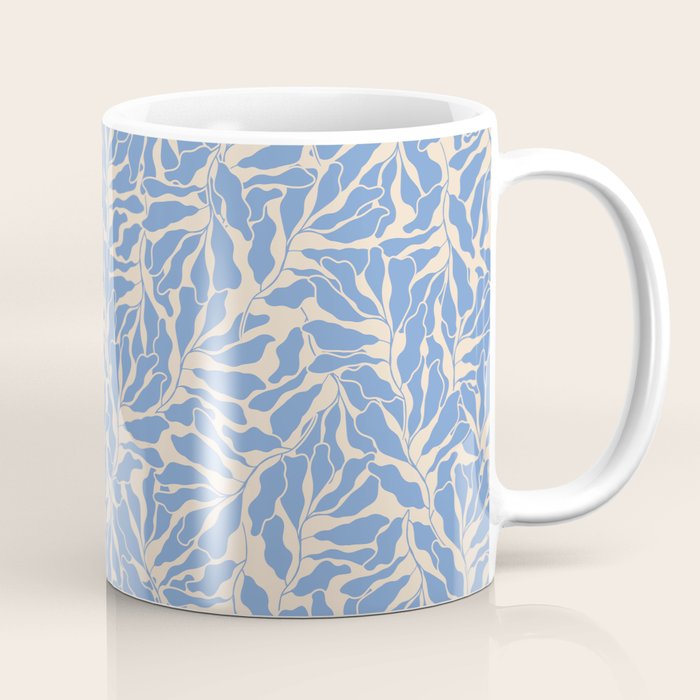 Blue Tropical Leaves Resort  Coffee Mug Gallery Image 1