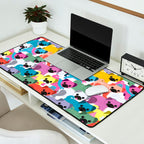 Colored Pugs Pattern - no1 Desk Mat Gallery Image 2