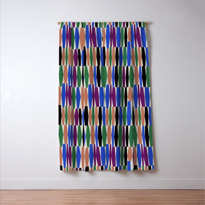 Playful Modern Geometric Shapes Window Curtain Gallery Image 3