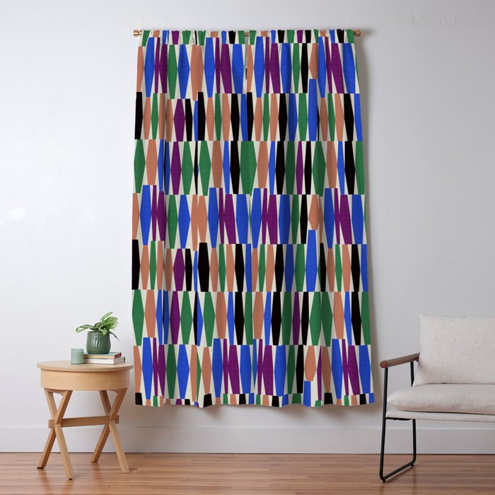 Playful Modern Geometric Shapes Window Curtain Gallery Image 5