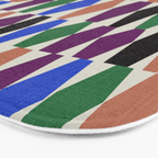 Playful Modern Geometric Shapes Bath Mat Gallery Image 3