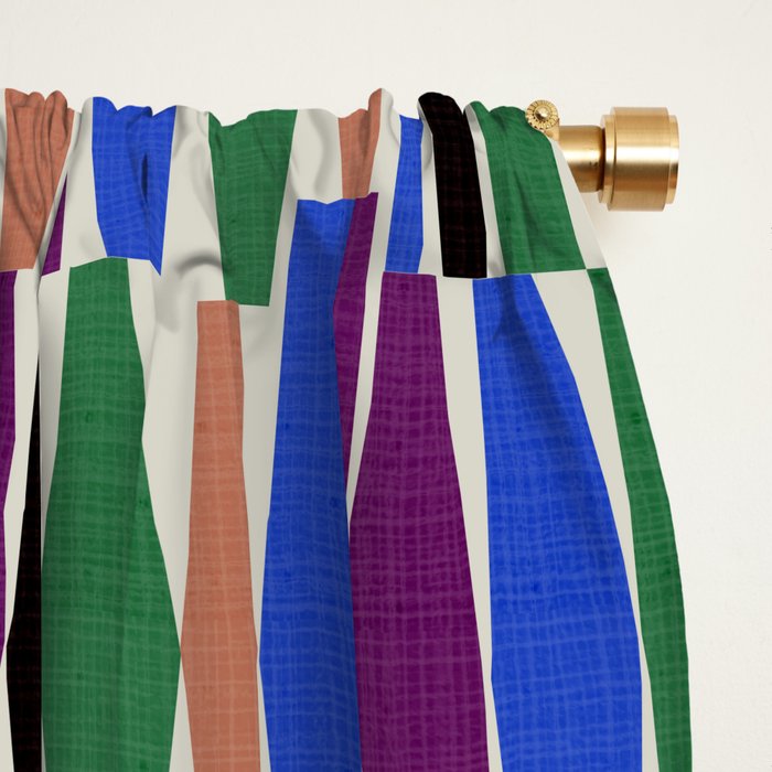Playful Modern Geometric Shapes Window Curtain Gallery Image 2