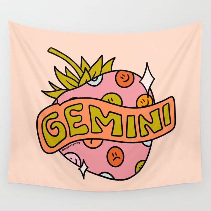 Gemini Strawberry Wall Tapestry Gallery Image 4