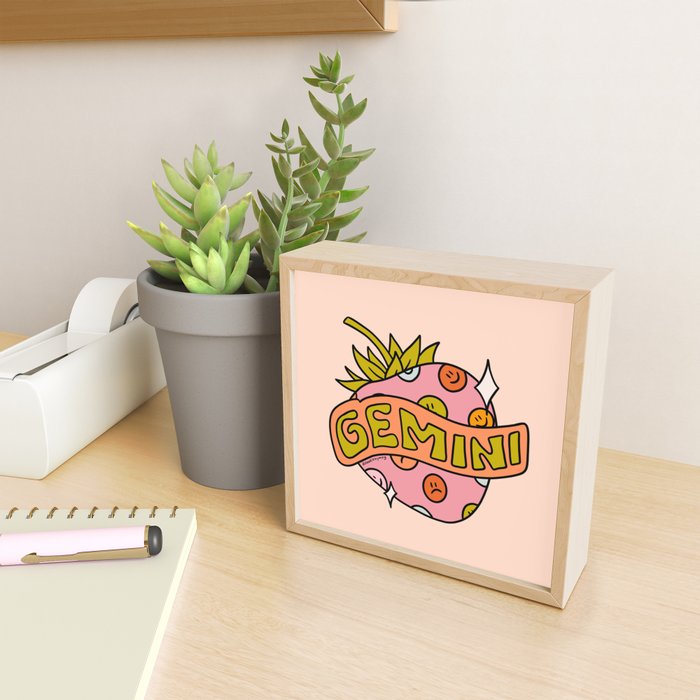 Gemini Strawberry Mini Art Print Gallery Image 2