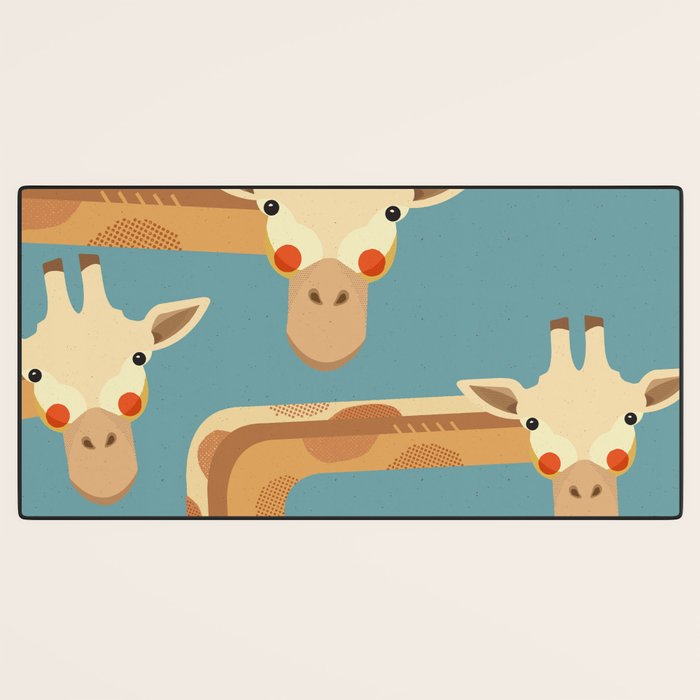 Giraffe, Animal Portrait Desk Mat Gallery Image 3