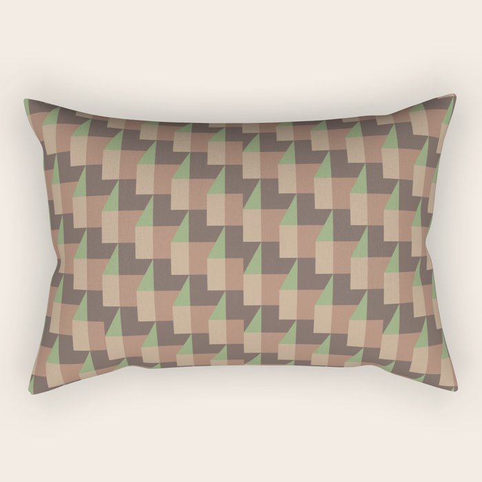 VERANDA CYPRUS MOCHA Inspired by PANTONE 17 1230 Mocha Mousse Rectangular Pillow Gallery Image 2