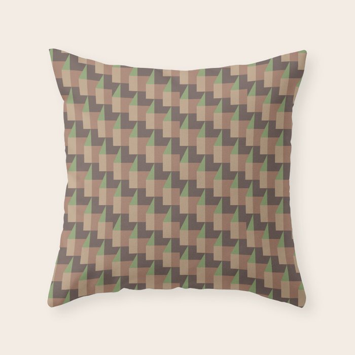 VERANDA CYPRUS MOCHA Inspired by PANTONE 17 1230 Mocha Mousse Throw Pillow Gallery Image 6