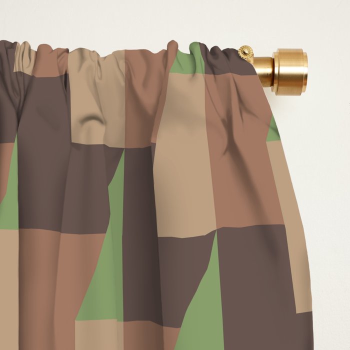 VERANDA CYPRUS MOCHA Inspired by PANTONE 17 1230 Mocha Mousse Window Curtain Gallery Image 2