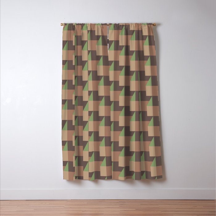 VERANDA CYPRUS MOCHA Inspired by PANTONE 17 1230 Mocha Mousse Window Curtain Gallery Image 3