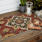 Desert Gold Medallion Outdoor Rug Gallery Image 2