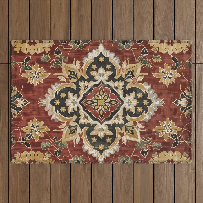 Desert Gold Medallion Outdoor Rug Gallery Image 1