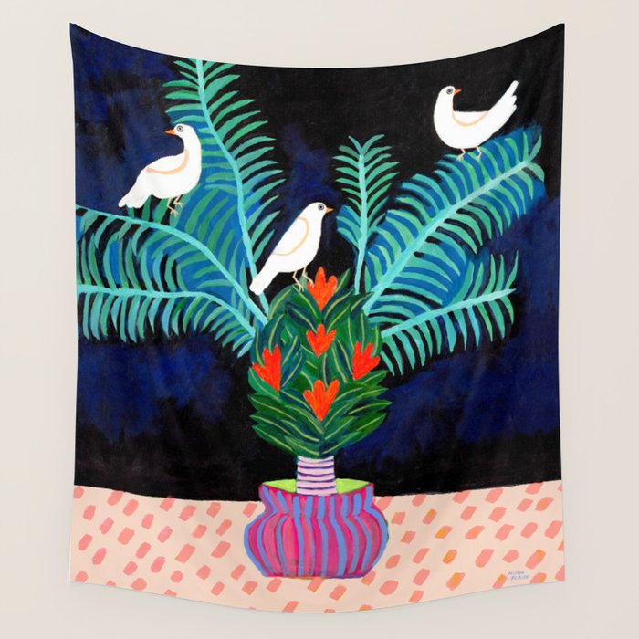 Three Little Birds Wall Tapestry Gallery Image 1