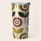 Mid Mod Flowers Travel Mug Gallery Image 2