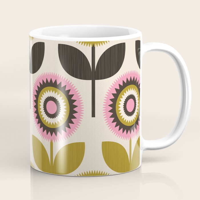 Mid Mod Flowers Coffee Mug Gallery Image 1