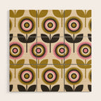 Mid Mod Flowers Wood Wall Art Gallery Image 1