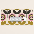 Mid Mod Flowers Desk Mat Gallery Image 1