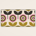 Mid Mod Flowers Desk Mat Gallery Image 3