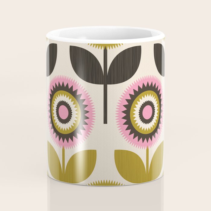 Mid Mod Flowers Coffee Mug Gallery Image 4