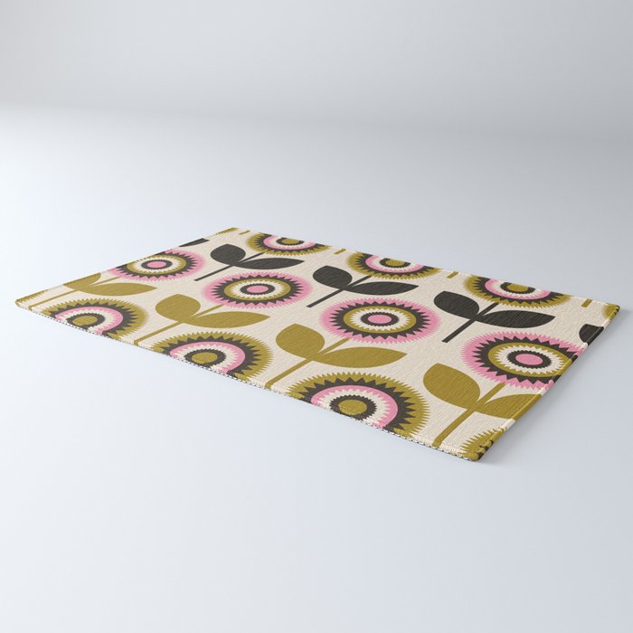 Mid Mod Flowers Rug Gallery Image 3