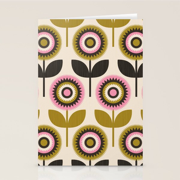 Mid Mod Flowers Stationery Card Gallery Image 2