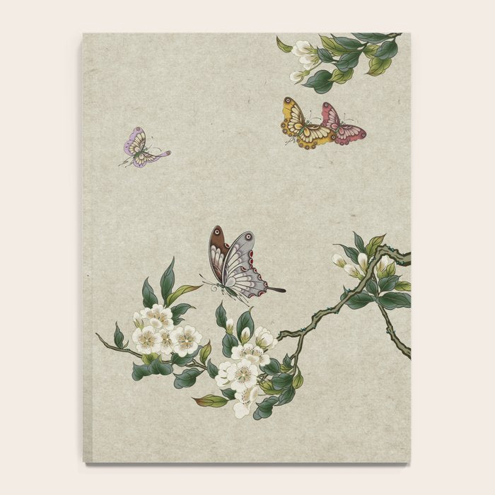 Pear flowers and butterflies type A - Minhwa : Koreafolkpainting Notebook Gallery Image 4