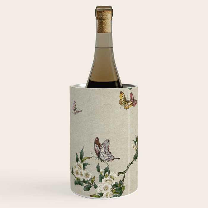 Pear flowers and butterflies type A - Minhwa : Koreafolkpainting Wine Chiller Gallery Image 3