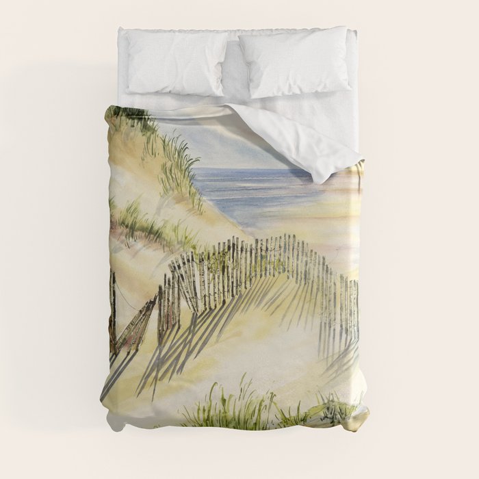 Sand Dune Shadows Along Lake Michigan Duvet Cover Gallery Image 3