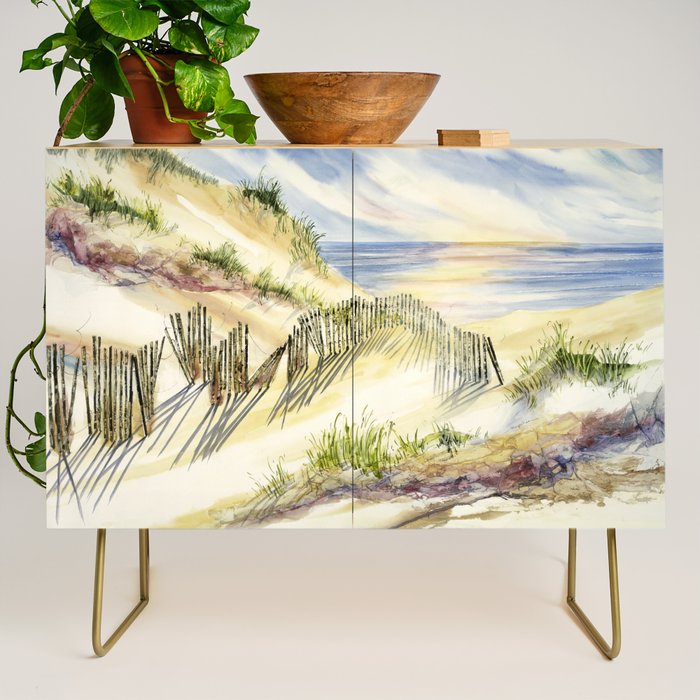 Sand Dune Shadows Along Lake Michigan Credenza Gallery Image 1