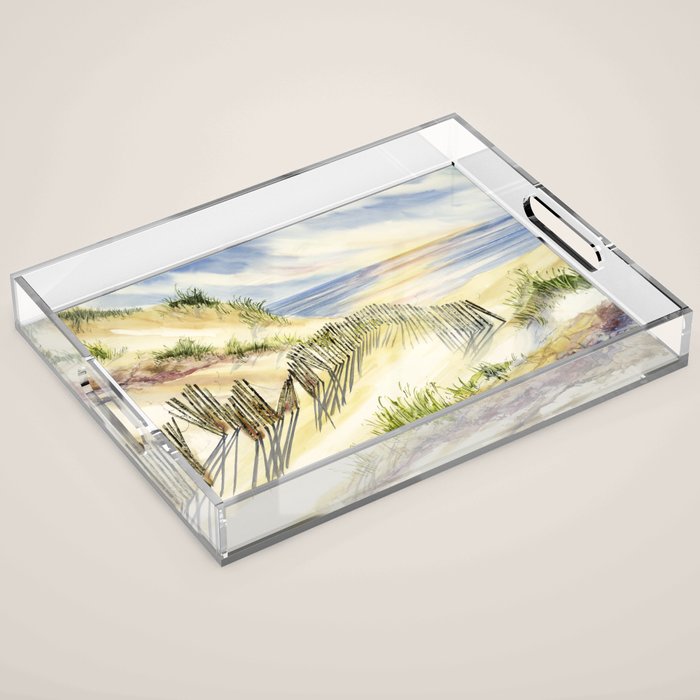 Sand Dune Shadows Along Lake Michigan Acrylic Tray Gallery Image 1