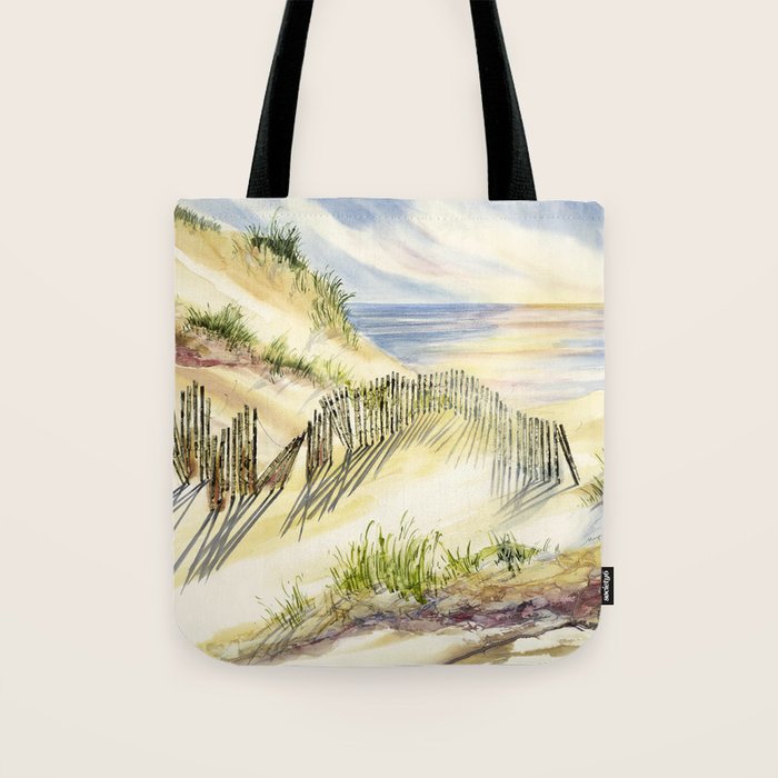 Sand Dune Shadows Along Lake Michigan Tote Bag Gallery Image 1
