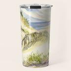 Sand Dune Shadows Along Lake Michigan Travel Mug Gallery Image 1