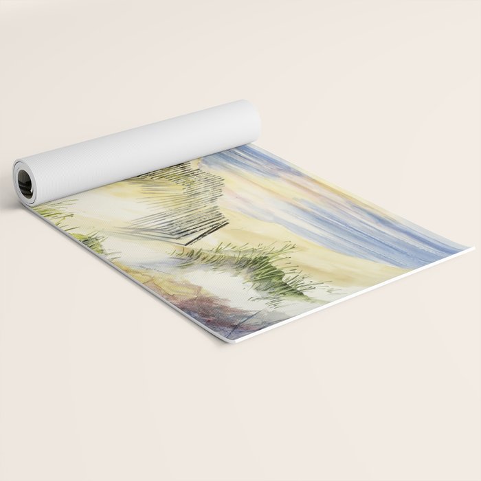 Sand Dune Shadows Along Lake Michigan Yoga Mat Gallery Image 2