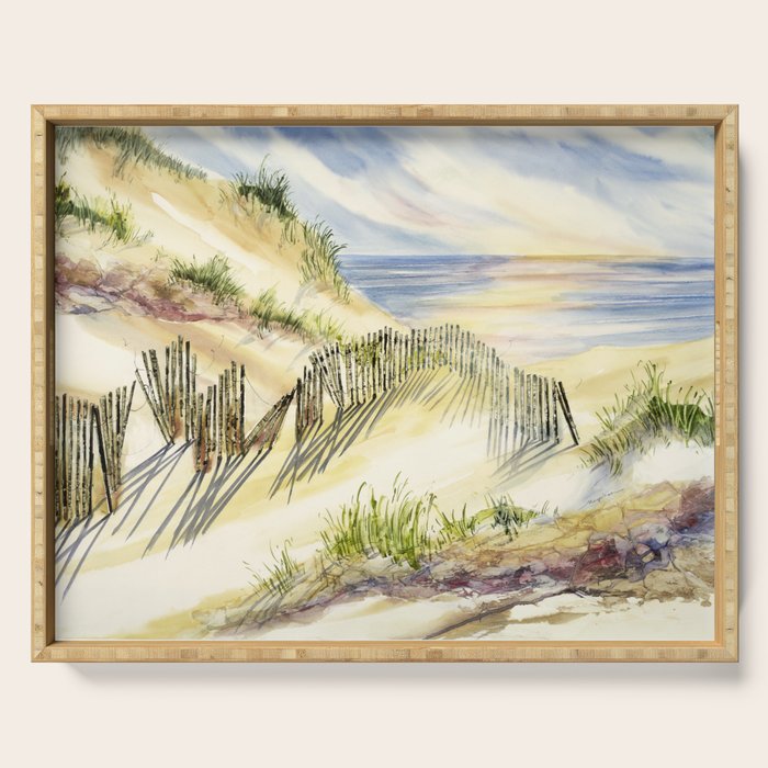 Sand Dune Shadows Along Lake Michigan Serving Tray Gallery Image 1