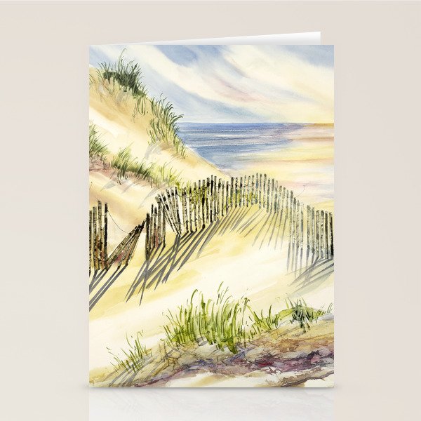 Sand Dune Shadows Along Lake Michigan Stationery Card Gallery Image 1